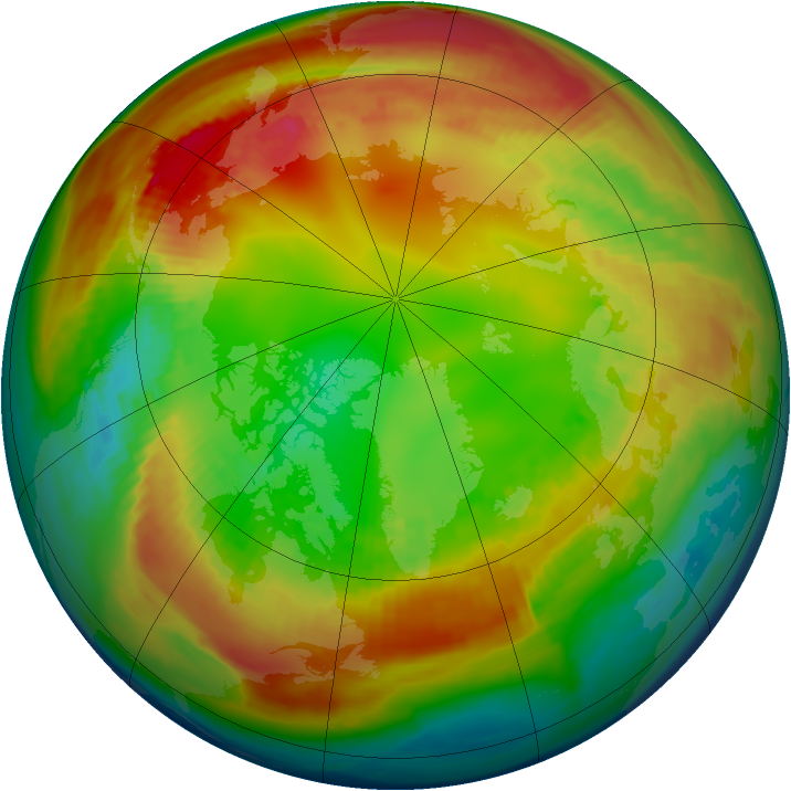 Arctic ozone map for 05 February 1980
